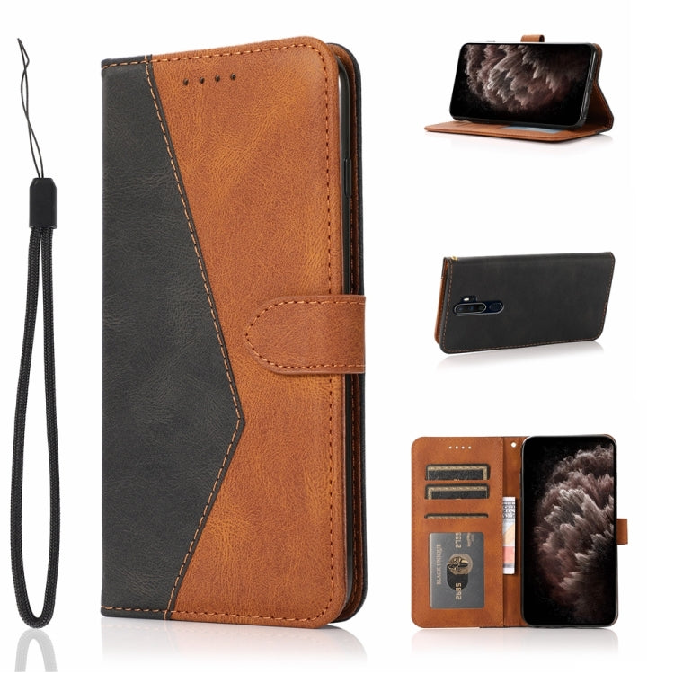 Dual-color Stitching Leather Phone Case
