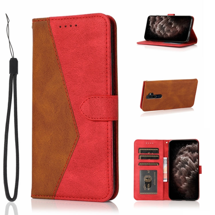 Dual-color Stitching Leather Phone Case