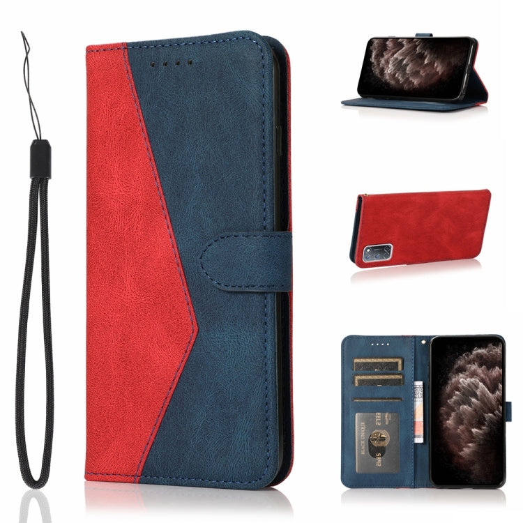 Dual-color Stitching Leather Phone Case