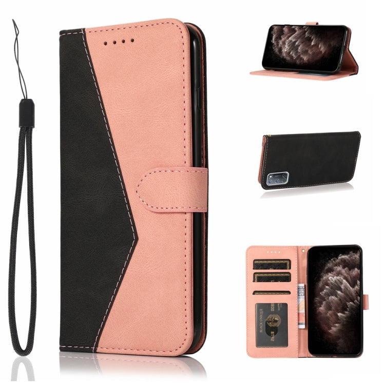 Dual-color Stitching Leather Phone Case