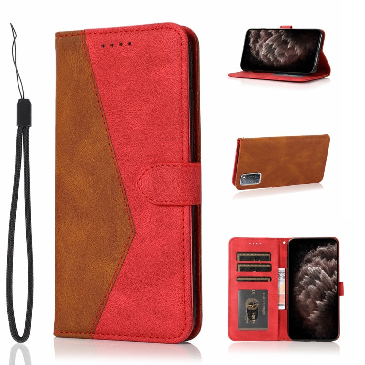Dual-color Stitching Leather Phone Case