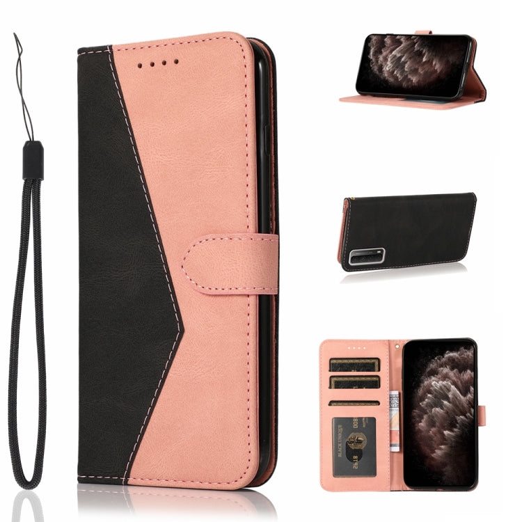 Dual-color Stitching Leather Phone Case, For OPPO A54 5G / A74 5G, For OPPO A94 5G, For OPPO Find X3 Lite, For OPPO Find X3 Neo, For Huawei P smart 2021, For Huawei P30 lite