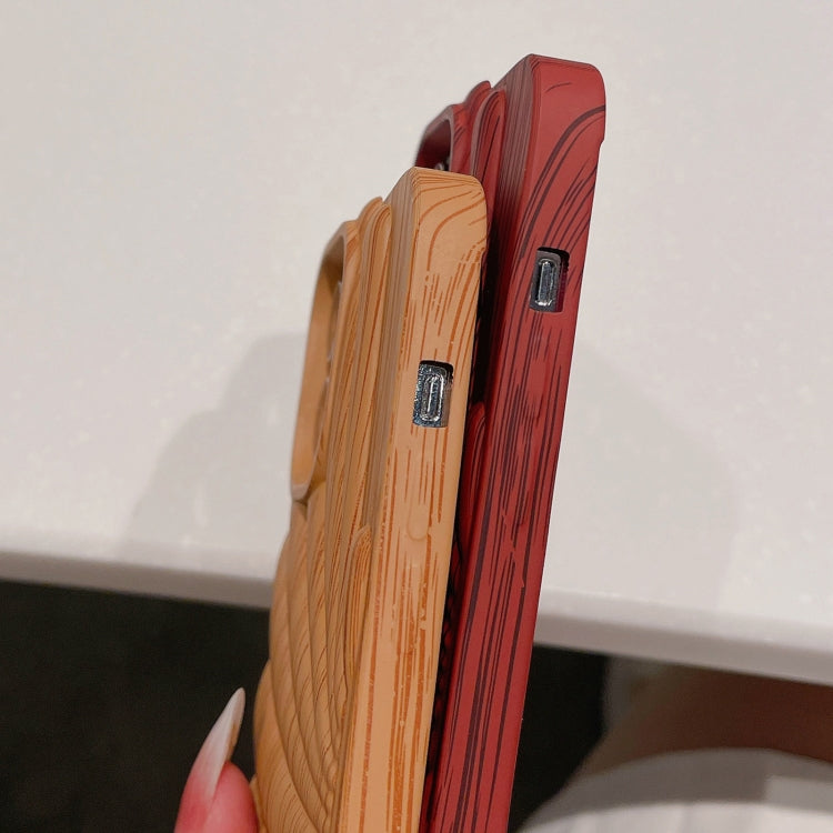 Wood Grain Shell Shape TPU Phone Case, For iPhone 14, For iPhone 14 Plus, For iPhone 14 Pro, For iPhone 14 Pro Max
