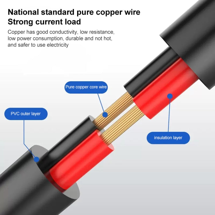 DC Female to DC Male Power Connection Extension Cable, 0.37m 3 in 1, 0.37m 4 in 1, 0.37m 6 in 1, 0.42m 8 in 1, 0.5m 2 in 1, 0.5m 16 in 1