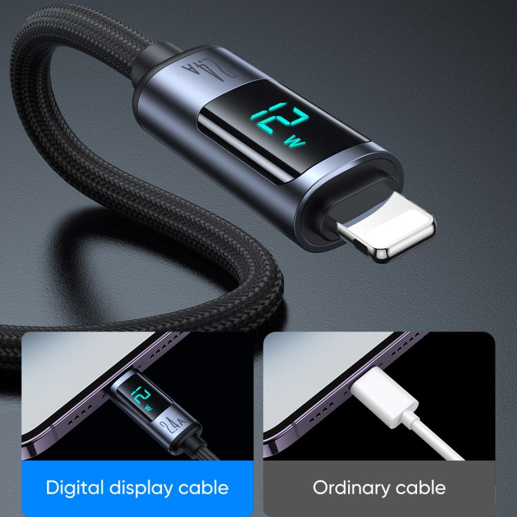 JOYROOM S-AL012A16 2.4A USB to 8 Pin Digital Display Fast Charging Data Cable, USB to 8 Pin