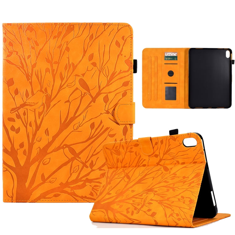 Fortune Tree Pressure Flower PU Tablet Case with Wake-up / Sleep Function, For iPad 10.2 2019 2020 / iPad 10.5 2017 2019, For iPad 10.9 2022, For iPad Air / Air 2 / 9.7 2017 2018, For iPad Pro 11 / Air 4 10.9 2020 / Air 5 10.9