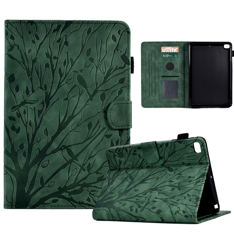 Fortune Tree Pressure Flower PU Tablet Case with Wake-up / Sleep Function, For iPad 10.2 2019 2020 / iPad 10.5 2017 2019, For iPad 10.9 2022, For iPad Air / Air 2 / 9.7 2017 2018, For iPad Pro 11 / Air 4 10.9 2020 / Air 5 10.9