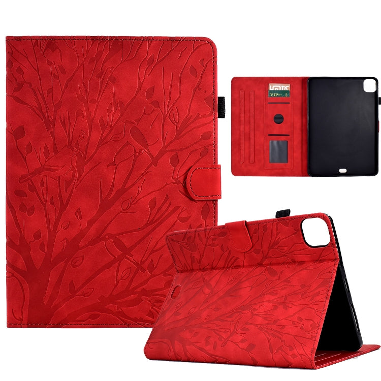 Fortune Tree Pressure Flower PU Tablet Case with Wake-up / Sleep Function, For iPad 10.2 2019 2020 / iPad 10.5 2017 2019, For iPad 10.9 2022, For iPad Air / Air 2 / 9.7 2017 2018, For iPad Pro 11 / Air 4 10.9 2020 / Air 5 10.9