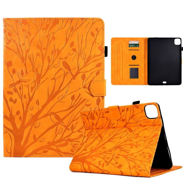 Fortune Tree Pressure Flower PU Tablet Case with Wake-up / Sleep Function, For iPad 10.2 2019 2020 / iPad 10.5 2017 2019, For iPad 10.9 2022, For iPad Air / Air 2 / 9.7 2017 2018, For iPad Pro 11 / Air 4 10.9 2020 / Air 5 10.9