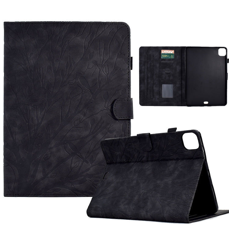 Fortune Tree Pressure Flower PU Tablet Case with Wake-up / Sleep Function, For iPad 10.2 2019 2020 / iPad 10.5 2017 2019, For iPad 10.9 2022, For iPad Air / Air 2 / 9.7 2017 2018, For iPad Pro 11 / Air 4 10.9 2020 / Air 5 10.9