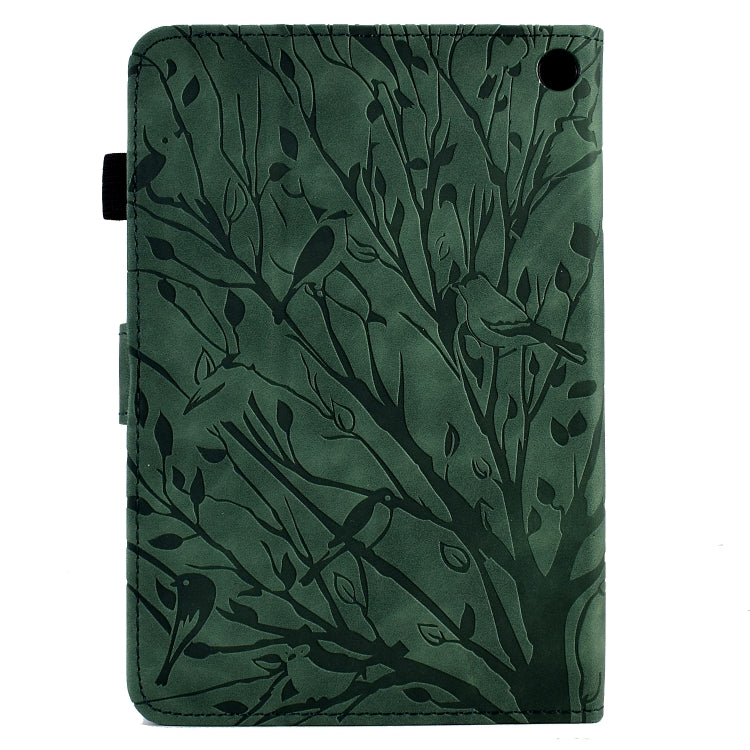Fortune Tree Pressure Flower PU Tablet Case with Wake-up / Sleep Function