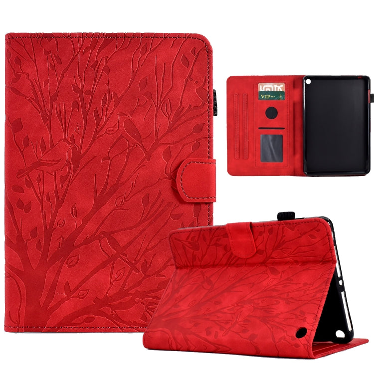 Fortune Tree Pressure Flower PU Tablet Case with Wake-up / Sleep Function, For iPad 10.2 2019 2020 / iPad 10.5 2017 2019, For iPad 10.9 2022, For iPad Air / Air 2 / 9.7 2017 2018, For iPad Pro 11 / Air 4 10.9 2020 / Air 5 10.9