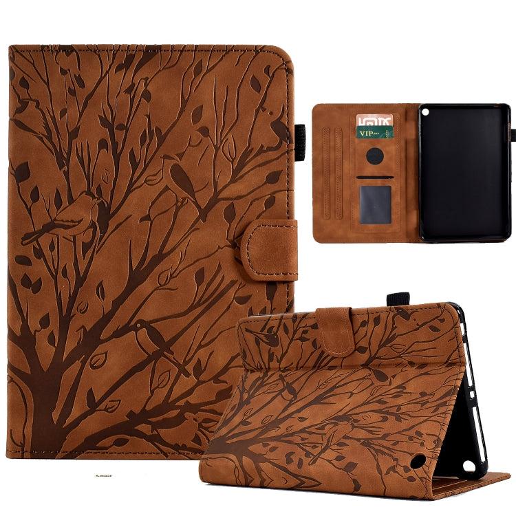 Fortune Tree Pressure Flower PU Tablet Case with Wake-up / Sleep Function, For iPad 10.2 2019 2020 / iPad 10.5 2017 2019, For iPad 10.9 2022, For iPad Air / Air 2 / 9.7 2017 2018, For iPad Pro 11 / Air 4 10.9 2020 / Air 5 10.9