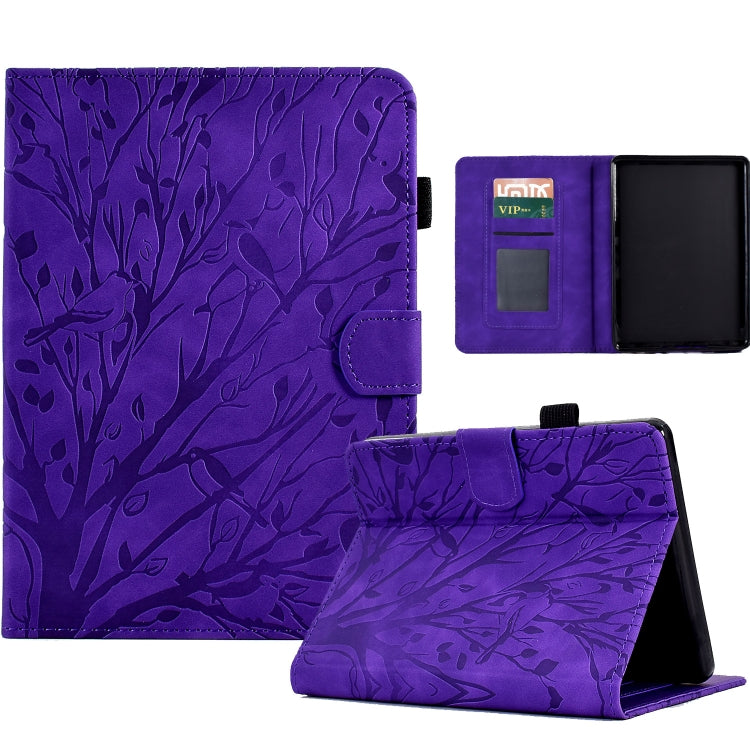 Fortune Tree Pressure Flower PU Tablet Case with Wake-up / Sleep Function, For Amazon Kindle 11th 2022, For Amazon Fire HD 10 Plus / HD 10 2021, For Amazon Fire 7 2015 2017 2019, For Amazon Fire 7 2022, For Amazon Kindle Paperwhite / 2 / 3 / 4