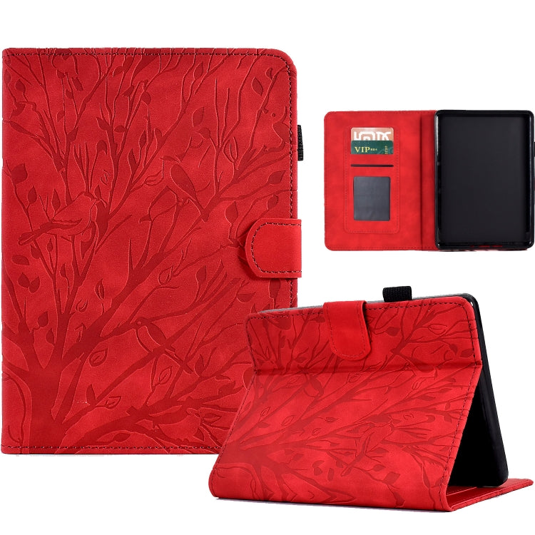 Fortune Tree Pressure Flower PU Tablet Case with Wake-up / Sleep Function, For Amazon Kindle 11th 2022, For Amazon Fire HD 10 Plus / HD 10 2021, For Amazon Fire 7 2015 2017 2019, For Amazon Fire 7 2022, For Amazon Kindle Paperwhite / 2 / 3 / 4