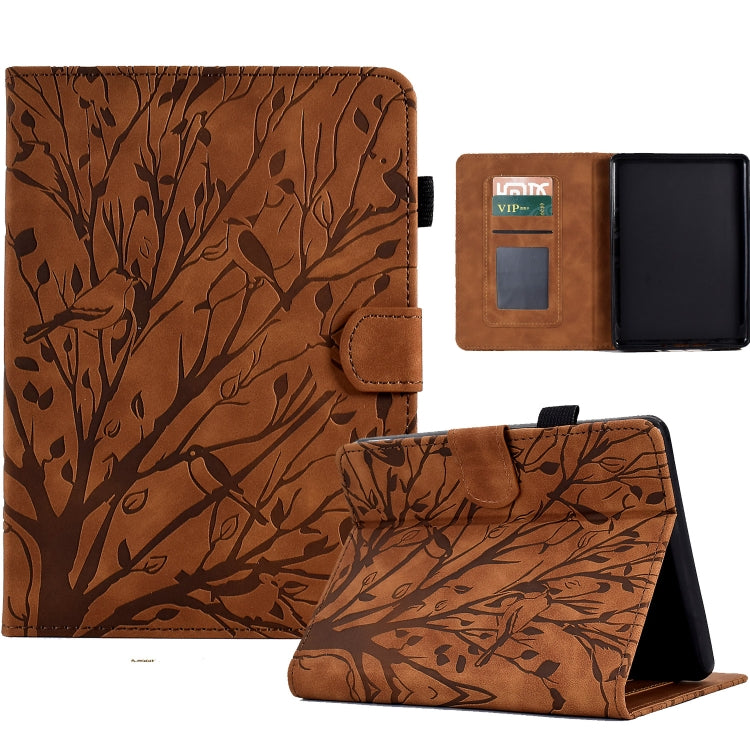 Fortune Tree Pressure Flower PU Tablet Case with Wake-up / Sleep Function, For Amazon Kindle 11th 2022, For Amazon Fire HD 10 Plus / HD 10 2021, For Amazon Fire 7 2015 2017 2019, For Amazon Fire 7 2022, For Amazon Kindle Paperwhite / 2 / 3 / 4