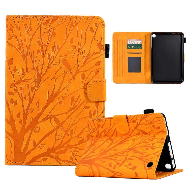 Fortune Tree Pressure Flower PU Tablet Case with Wake-up / Sleep Function, For Amazon Kindle 11th 2022, For Amazon Fire HD 10 Plus / HD 10 2021, For Amazon Fire 7 2015 2017 2019, For Amazon Fire 7 2022, For Amazon Kindle Paperwhite / 2 / 3 / 4