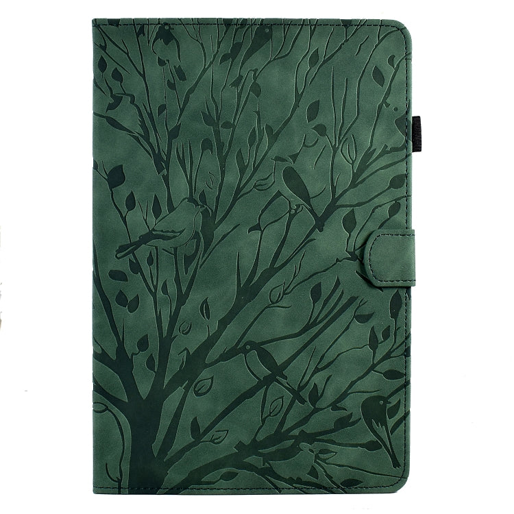 Fortune Tree Pressure Flower PU Tablet Case with Wake-up / Sleep Function
