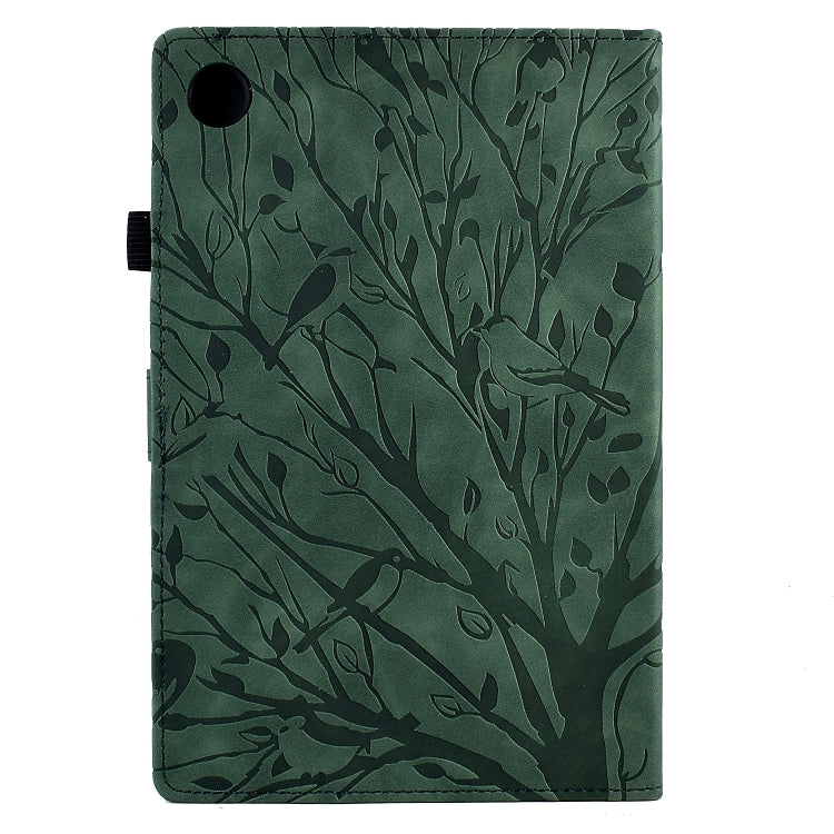 Fortune Tree Pressure Flower PU Tablet Case with Wake-up / Sleep Function