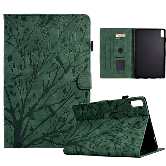 Fortune Tree Pressure Flower PU Tablet Case with Wake-up / Sleep Function, For Lenovo Tab M9, For Lenovo Tab M10 Gen 3, For Lenovo M10 Plus, For Lenovo Tab M10 Plus 3rd Gen