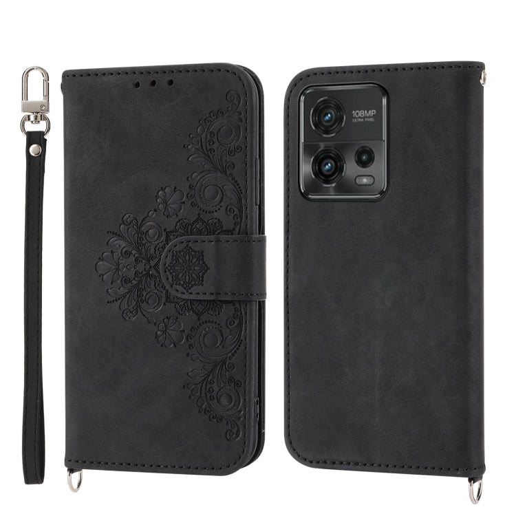 Skin-feel Flowers Embossed Wallet Leather Phone Case, For Motorola Moto G Power 2023, For Motorola Moto G Stylus 5G 2023, For Motorola Moto G13 4G/G53 5G/G23 4G, For Motorola Moto G73 5G, For OPPO A1 Pro, For OPPO Reno9 5G/Reno9 Pro 5G