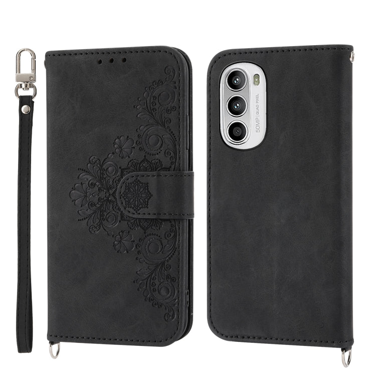 Skin-feel Flowers Embossed Wallet Leather Phone Case, For Motorola Moto G Power 2023, For Motorola Moto G Stylus 5G 2023, For Motorola Moto G13 4G/G53 5G/G23 4G, For Motorola Moto G73 5G, For OPPO A1 Pro, For OPPO Reno9 5G/Reno9 Pro 5G