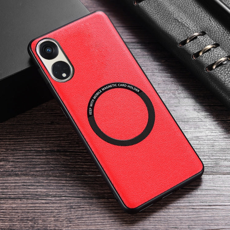 Cloth Texture PU MagSafe Magnetic Phone Case, For OPPO Reno8 T 5G, For Sony Xperia 1 IV