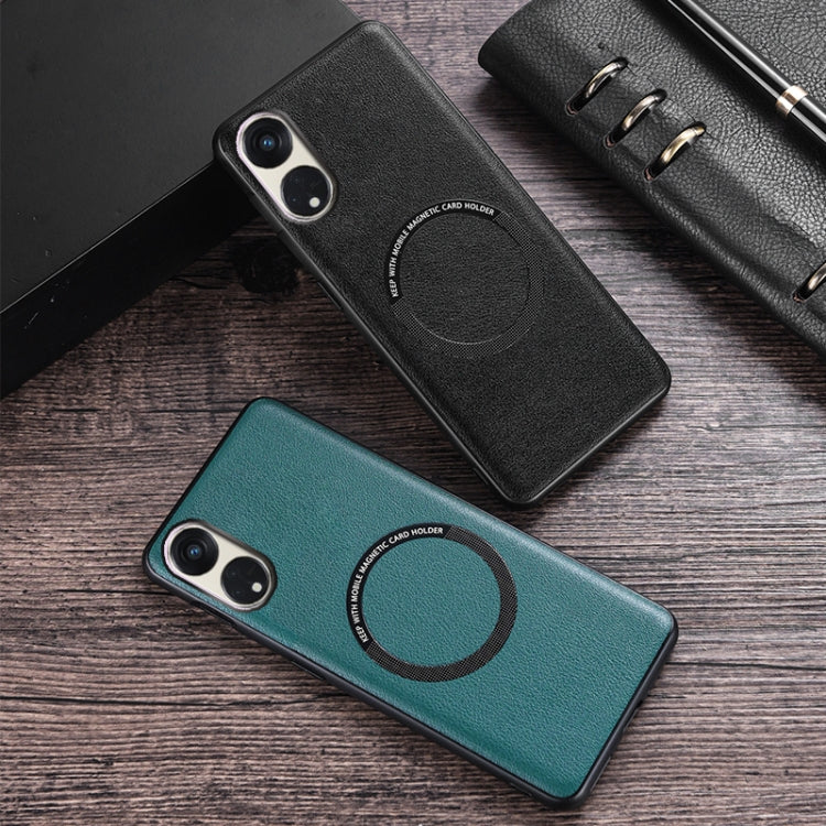 Cloth Texture PU MagSafe Magnetic Phone Case, For OPPO Reno8 T 5G, For Sony Xperia 1 IV