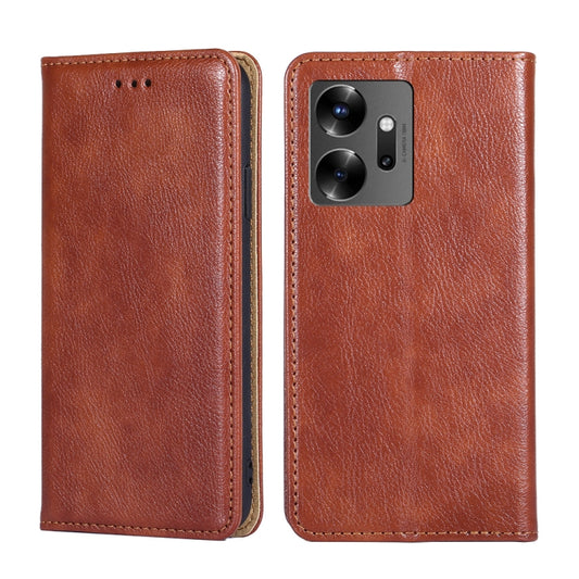 Gloss Oil Solid Color Magnetic Leather Phone Case