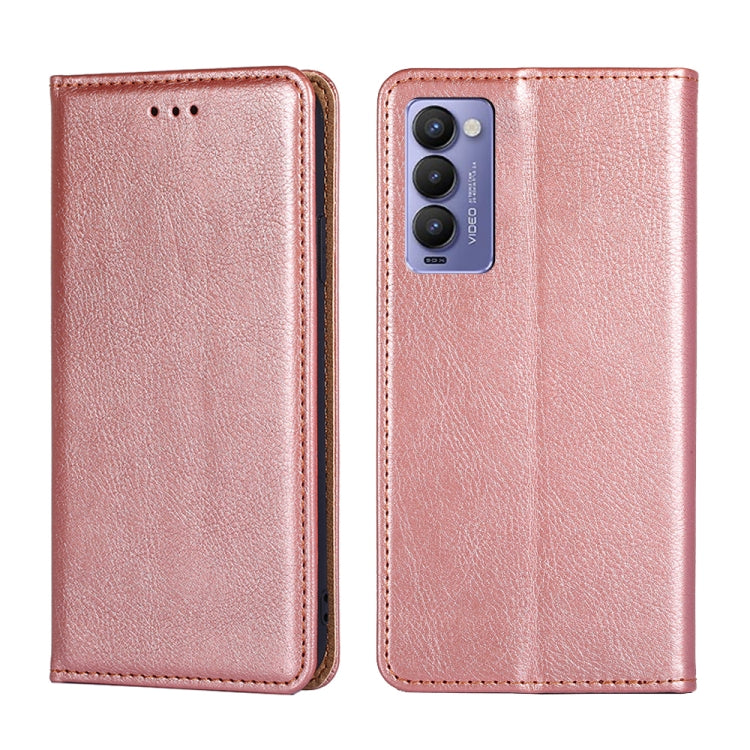 Gloss Oil Solid Color Magnetic Leather Phone Case, For Tecno Camon 18 / 18P, For TECNO Camon 19 Neo, For Tecno Camon 19 / 19 Pro, For Tecno Pop 6 Pro, For Tecno Pova 3, For Tecno Pova 4