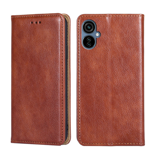 Gloss Oil Solid Color Magnetic Leather Phone Case