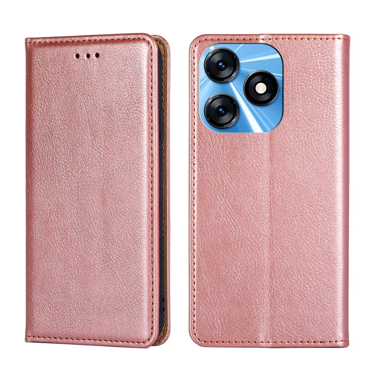 Gloss Oil Solid Color Magnetic Leather Phone Case, For Tecno Pova 4 Pro, For Tecno Pova Neo 2, For Tecno Spark 8C, For Tecno Spark 9 Pro, For Tecno Spark 10 4G, For Tecno Spark 10 Pro