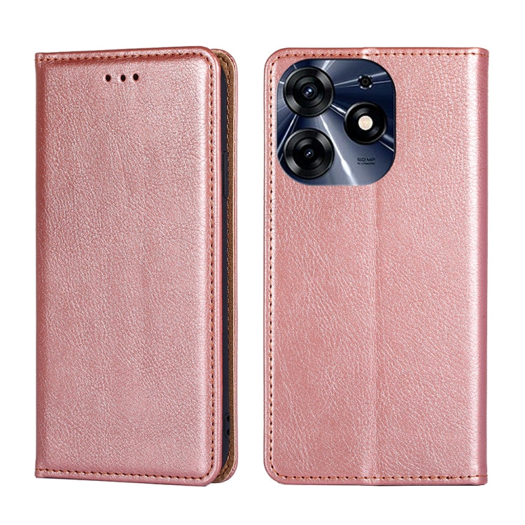 Gloss Oil Solid Color Magnetic Leather Phone Case, For Tecno Pova 4 Pro, For Tecno Pova Neo 2, For Tecno Spark 8C, For Tecno Spark 9 Pro, For Tecno Spark 10 4G, For Tecno Spark 10 Pro