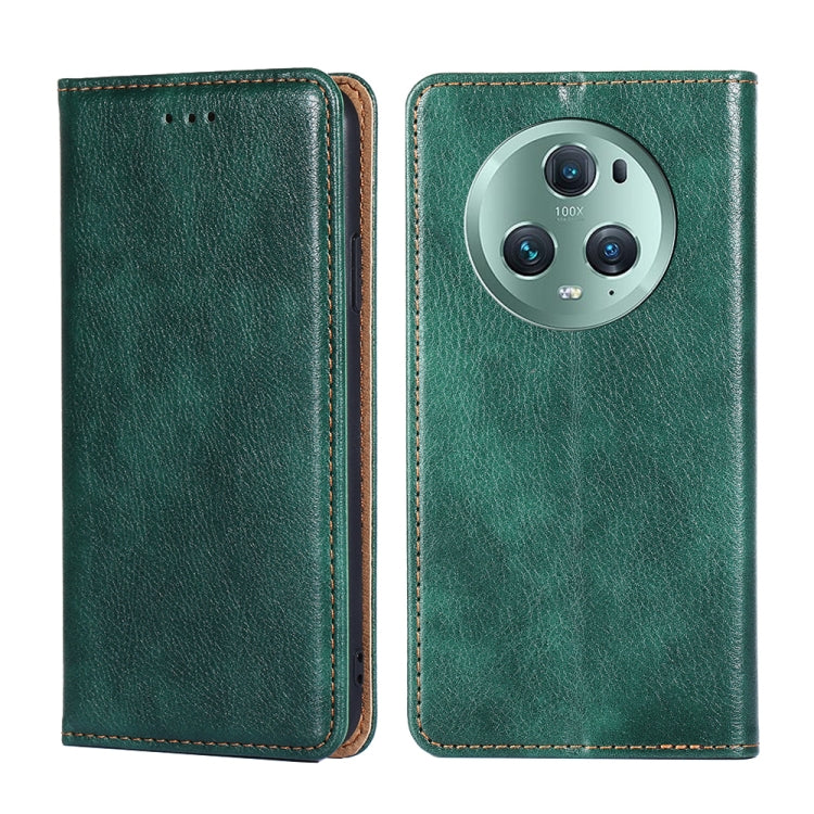 Gloss Oil Solid Color Magnetic Leather Phone Case, For Honor Magic5, For Honor Magic5 Pro, For Honor X5 4G, For Honor X40, For OnePlus Ace 2V 5G