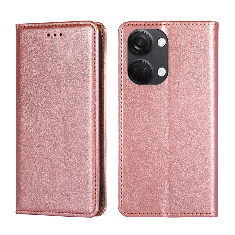 Gloss Oil Solid Color Magnetic Leather Phone Case, For Honor Magic5, For Honor Magic5 Pro, For Honor X5 4G, For Honor X40, For OnePlus Ace 2V 5G