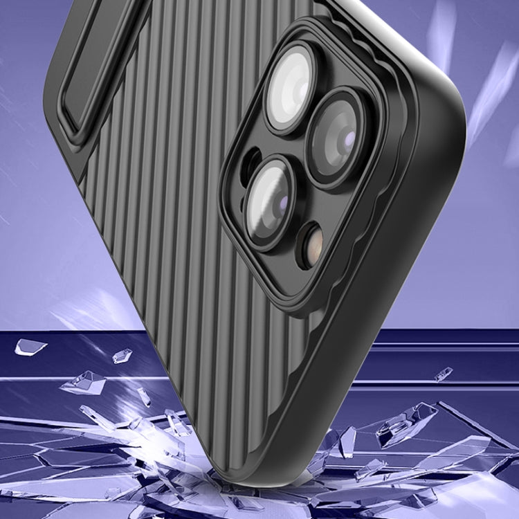 Wavy Texture TPU Phone Case with Lens Film, For iPhone 15 Plus, For iPhone 14 Pro, For iPhone 15, For iPhone 14 Pro Max