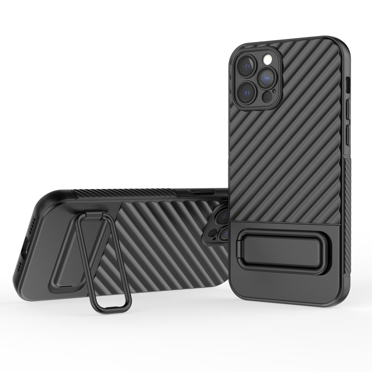 Wavy Texture TPU Phone Case with Lens Film, For iPhone 12 Pro Max, For iPhone 12 Pro, For iPhone 11 Pro, For iPhone XS Max