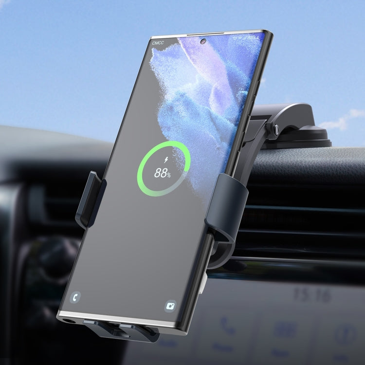 C35 Fan Cooling Dual Coil Car Phone Holder Wireless Charger, C35