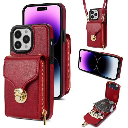 Zipper Hardware Card Wallet Phone Case, For iPhone 14 Pro Max, For iPhone 14 Pro, For iPhone 14 Plus, For iPhone 14 / 13