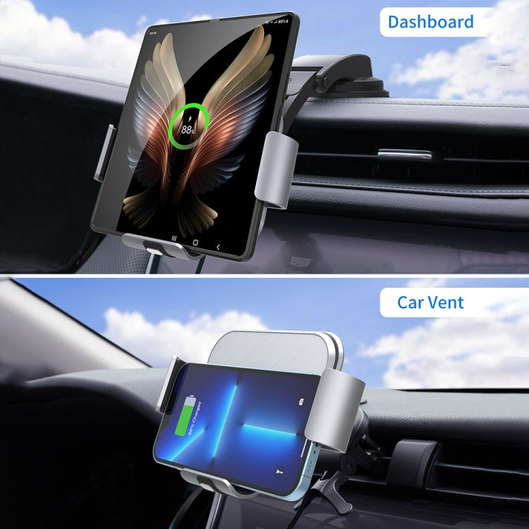 S8 Dual Coil Car Phone Holder Wireless Charger, S8