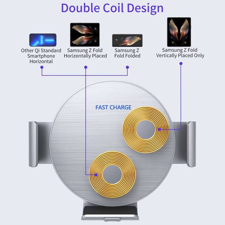 Dual Coil Car Phone Holder Wireless Charger, S9, S11