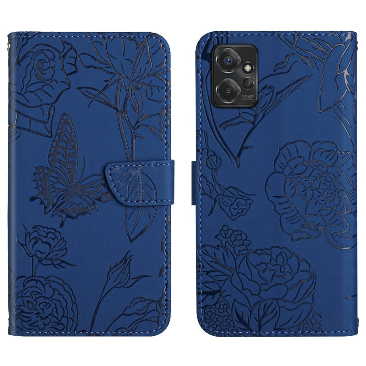 HT03 Skin Feel Butterfly Embossed Flip Leather Phone Case