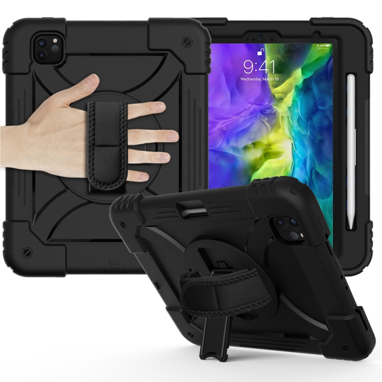 Shockproof  PC + Silicone Combination Case with Holder & Hand Strap & Shoulder strap, For iPad 10.2, For iPad Pro 11 (2020), For Samsung Galaxy Tab A 8.4 (2020)