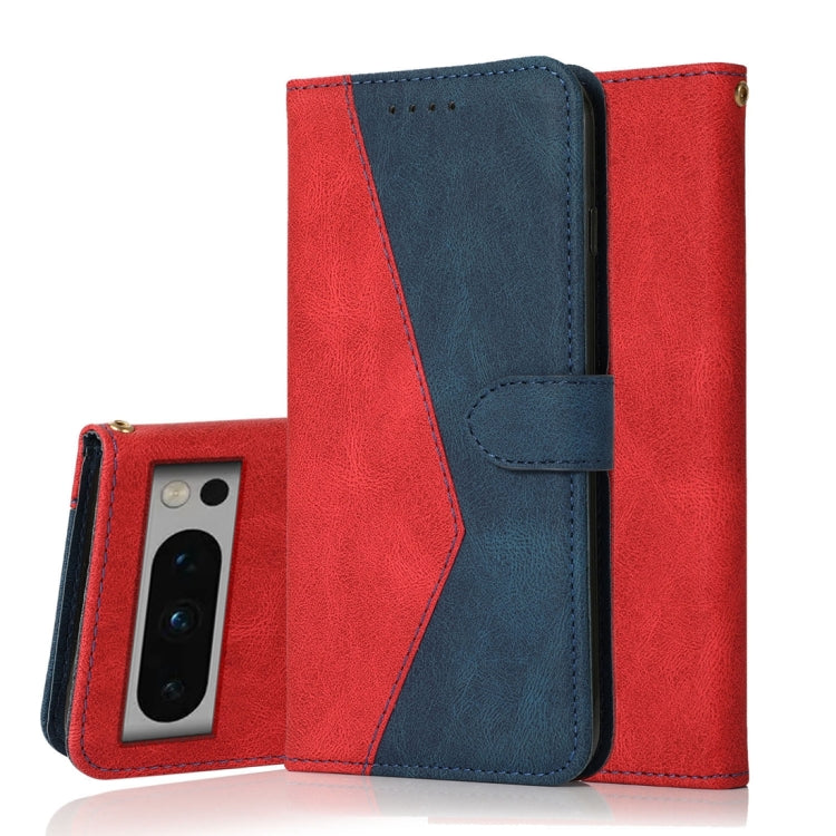 Dual-color Stitching Leather Phone Case