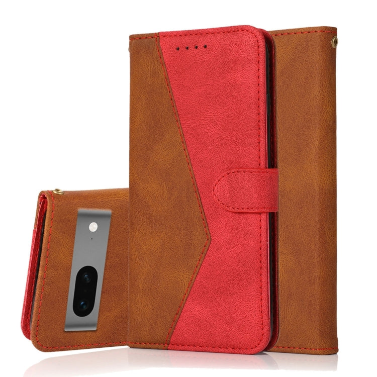 Dual-color Stitching Leather Phone Case