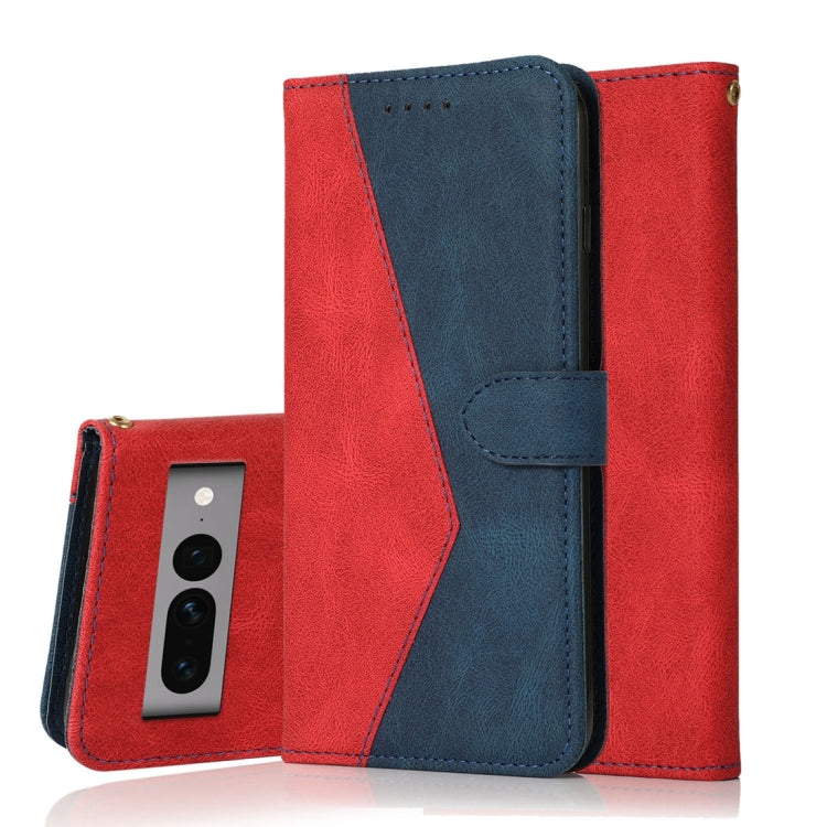 Dual-color Stitching Leather Phone Case