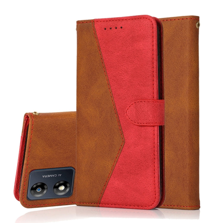 Dual-color Stitching Leather Phone Case