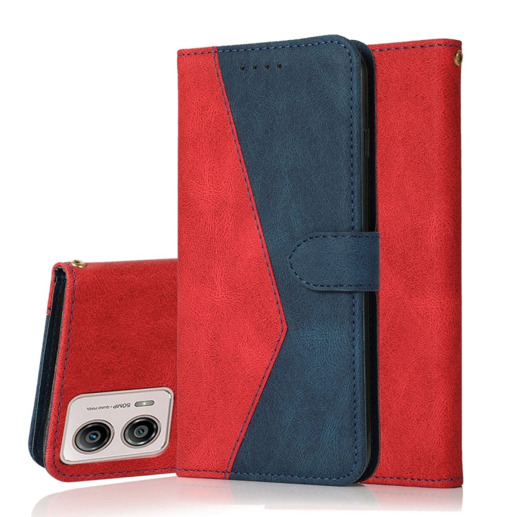 Dual-color Stitching Leather Phone Case