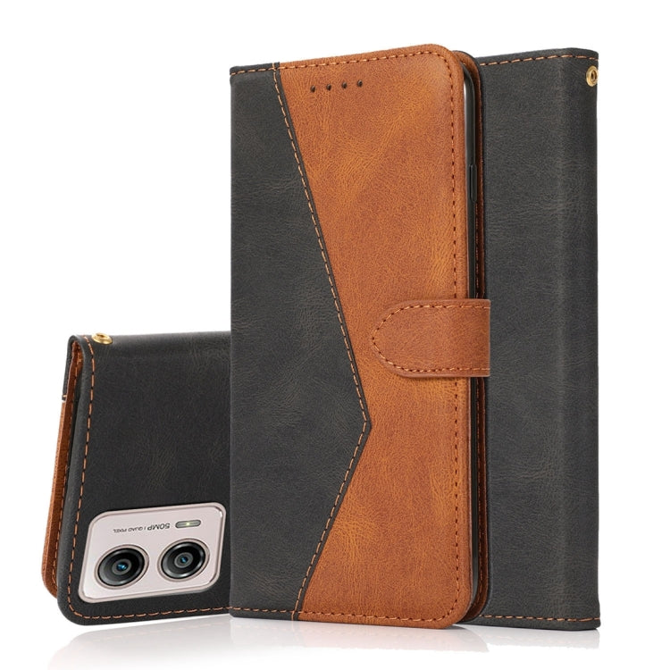 Dual-color Stitching Leather Phone Case