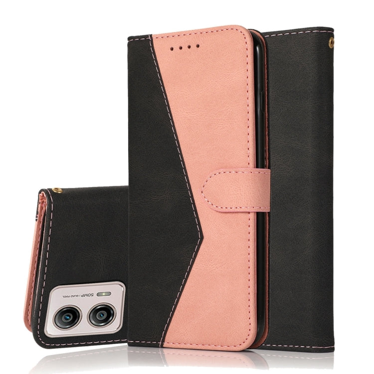 Dual-color Stitching Leather Phone Case